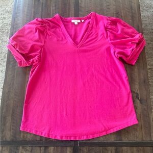 Chico’s Balloon Sleeve V-neck Tee. Size L (Chico’s Size 2)